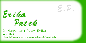 erika patek business card